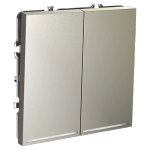VLS020204 Выключатель встраиваемый VOLTUM S70 двухклавишный с подсветкой 10А, (шелк). (ТМ Maytoni)