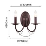 Бра Plini 2590-2W, 2*E14*40W. ТМ F-Promo