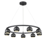 8242/9 COMFI LN26 245 черный металл Светильник подвесной LED GX53 8*7W 220V LUAZANA