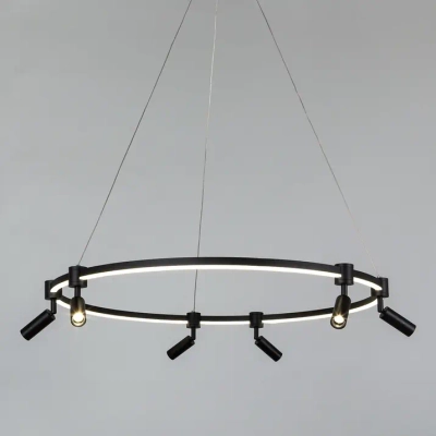 Подвесная люстра Arte Lamp RING A2186SP-1BK, 1хLED
