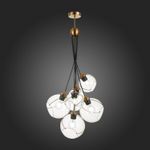 SLE103103-06 Светильник подвесной Золотистый/Прозрачный E27 6*60W