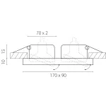 002544 Светильник RIFLE MR16/HP16 ХРОМ/ЗЕРКАЛЬНЫЙ
