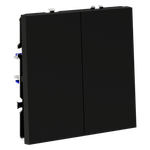 VLS020308 Проходной переключатель встраиваемый VOLTUM S70 двухклавишный 10А, (черный матовый) (ТМ Maytoni)