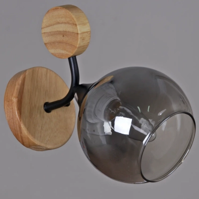 06780-0.2-01 BK+WOOD светильник настенный Reluce, E27х1