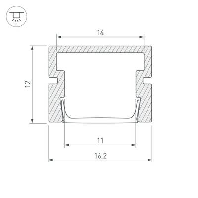 Профиль PDS-SM-3000  (Arlight, Алюминий)