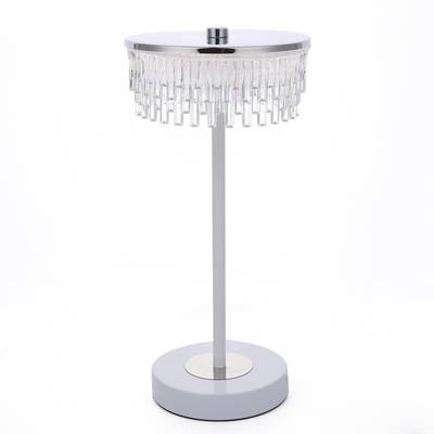 8253/1TL LEDIO LN25 серебро/белый/прозрачный, металл/акрил Настольная лампа LED 7W 4000К 220V SATIANA
