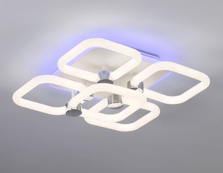 Светильник светодиодный потолочный FA3861/4+1 WH белый 70W 3000K-6400K+RGB 400*400*115 (ПДУ РАДИО 2.4G)