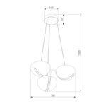 Подвесной светодиодный светильник 50083/3 LED золото, LED