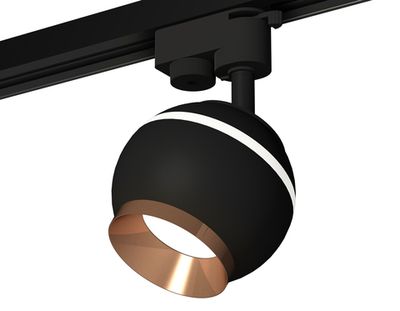 Комплект трекового светильника XT1102006 SBK/PPG черный песок/золото розовое полированное GU5.3 LED 3W 4200K (A2521, C1102, N7035)