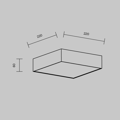 Потолочный светильник Зон / Zon 24 Вт 4000 К 120°, C032CL-24W4K-SQ-W. TM Maytoni