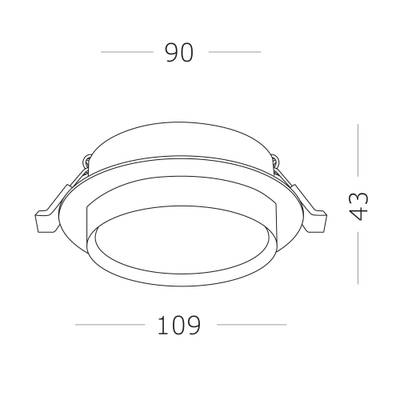ST258.408.01 Св-к встр. Черный GX53 1*50W IP20 D109xH43 220V Без ламп