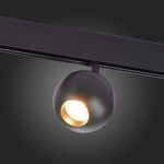 ST354.436.12 Магнитный трековый светильник Черный LED 1*12W 3000K 680Lm Ra&gt;80 36° IP20 L120xW100xH195 48V