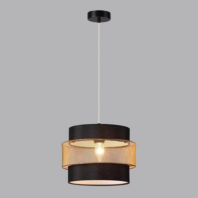 8003/1A MODERNI LN25 161 черный/черный, золотой металл/металл, текстиль Подвес Е27 60W 220V ANIMAISA