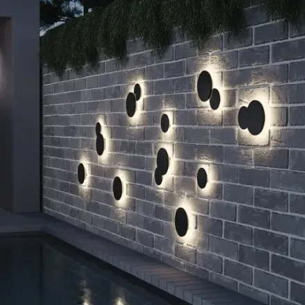 379137 Светильник PIATTO 1x6W LED 600LM G ЧЕРНЫЙ 3000K IP65