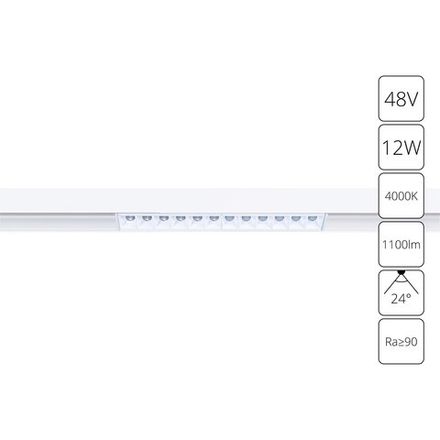 Магнитный трековый светильник Arte Lamp LINEA A4664PL-1WH, 1хLED