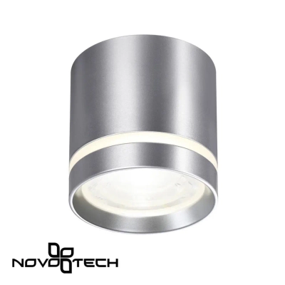 358493 OVER NT20 448 серебро Светильник накладной IP20 LED 4000K 12W 220V ARUM