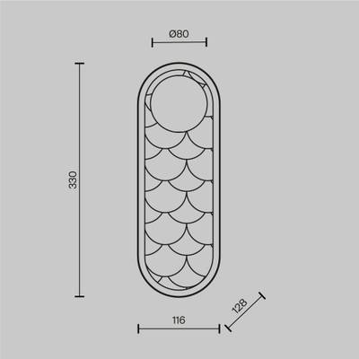 Настенный светильник (бра) Perlamour 2700-4000К 20Вт MOD473WL-L20BSK. TM Maytoni