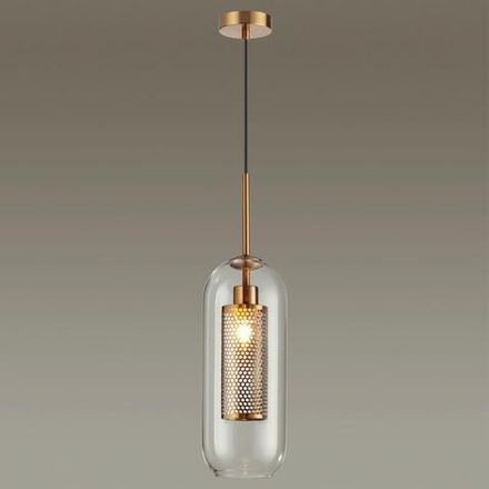 4940/1 PENDANT ODL22 467 античн.бронза/металл/прозрачный/стекло Подвес E27 1*40W CLOCKY