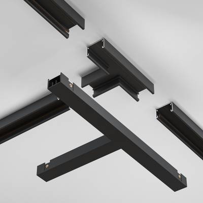 Т- образный коннектор накладной Basity, черный, TRA172CT-11B. TM Maytoni
