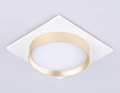 Светильник встраиваемый TN5230 WH/GD белый/золото GX53 max 12W 110*110*35