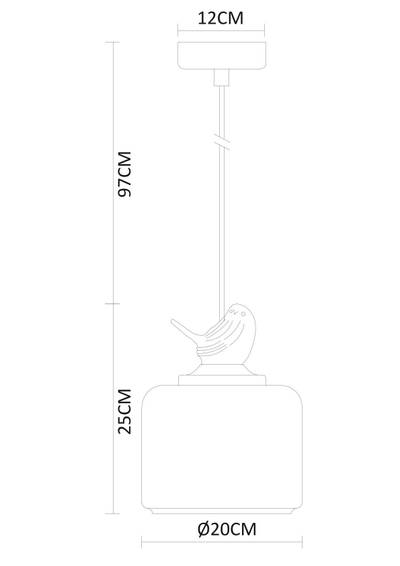 Подвесной светильник Arte Lamp PASSERO A8029SP-1WH, 1хE27