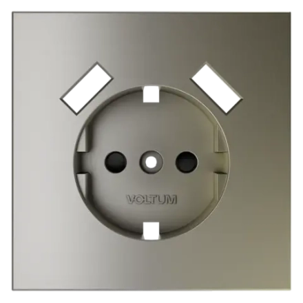 VLS000904 Накладка для розетки с заземлением и защитными шторками, с USB A+A, S70 (шелк). (ТМ Maytoni)