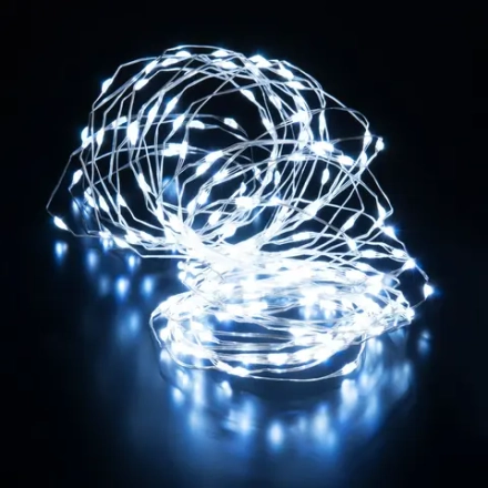 Гирлянда нить "роса" белый 10М IP20 400-009, LED