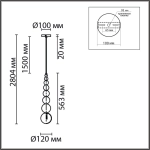 8088/1A MODERNI LN26 384 хром/белый, металл/стекло Подвесной светильник G9 1*20W 220V SOLIDA