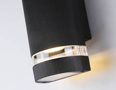 Светильник уличный настенный архитектурный ST2562/2 BK/CL черный/прозрачный IP54 GU10/2 max 35W 235*100*65