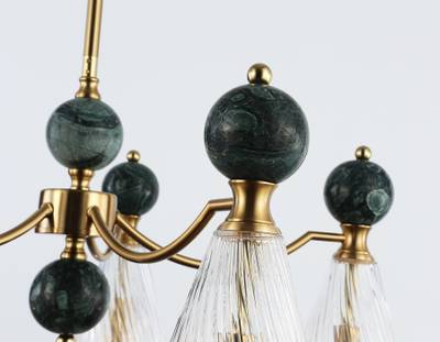 Светильник на штанге LH53292/5 BS/CL латунь/прозрачный E14*5 max 40W D675*900