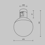 Трековый светильник Луна / Luna Flarity 3000K 4Вт 120°, TR149-1-5W3K-BS. TM Maytoni