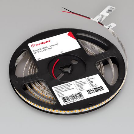 Лента UL-A200-10mm 24V Day4000 (20 W/m, IP20, 2835, 5m) (Arlight, высок.эфф.150 лм/Вт)