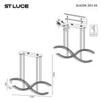SL6206.303.50 Светильник подвесной ST-Luce Латунь/Прозрачный LED 1*50W 3000K