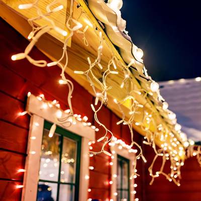 Гирлянда ARD-ICICLE-CLASSIC-5000x500-CLEAR-160LED-FLASH Warm (230V, 10W, IP65) (Ardecoled, -)