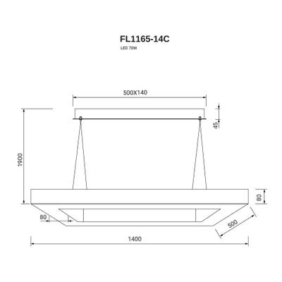 Подвесная люстра Certezza FL1165-14C, LED