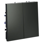VLS020606 Выключатель с самовозвратом встраиваемый VOLTUM S70 двухклавишный 10А, (титан). (ТМ Maytoni)