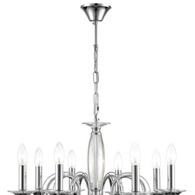 8032/8 CLASSI LN25 20 хром, металл/хрусталь Люстра подвесная Е14 8*40W 220V LAOKA