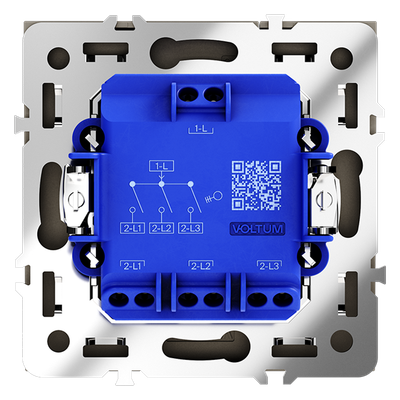 VLS030106 Выключатель встраиваемый VOLTUM S70 трехклавишный 10А, (титан) (ТМ Maytoni)