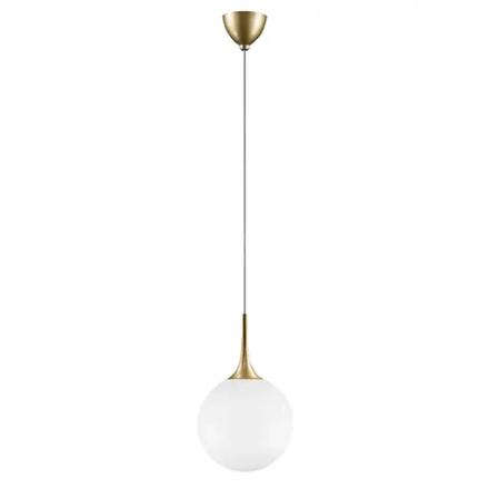 813032 Подвес GLOBO 1х40W E14 золото/белый