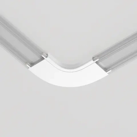 Конектор питания полукруглый Radity белый, TRA084CR-11W. TM Maytoni