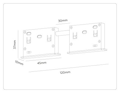 Коннектор питания прямой для шинопровода Magnetic 48V 10mm GL2030 BK черный IP20 120*10*37