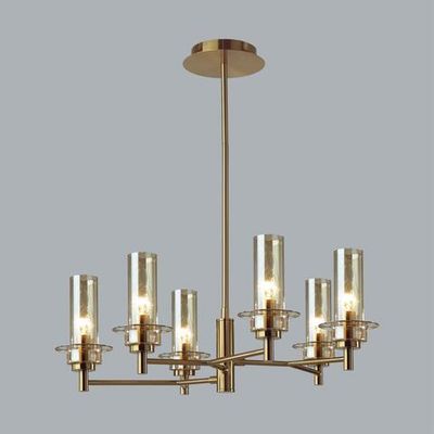 6554/6C CLASSI LN25 27 бронза/коньячный/металл/стекло Люстра потолочная E14 6*40W 220V MADONNA