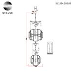 SL1234.203.08 Люстра подвесная ST-Luce Шампань/Прозрачный, Шампань E14 8*60W