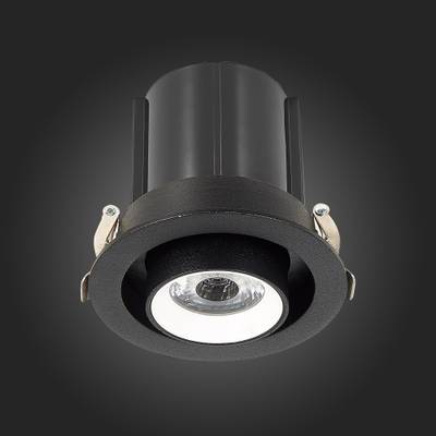 ST702.448.12 Св-к встр. Черный LED 1*12W 4000K 900Lm Ra80 24° IP20 D90xH92 180-240V