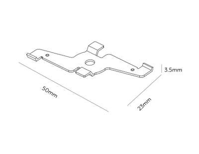 Крепление для накладного Magnetic standard 48V 10mm GL1995 BK черный 50*20*5