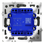 VLS020407 Проходной переключатель встраиваемый VOLTUM S70 двухклавишный с подсветкой 10А, (графит) (ТМ Maytoni)