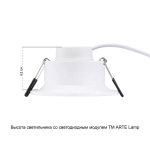 Точечный встраиваемый светильник Arte Lamp ANSER A2160PL-1WH, 1хGU10