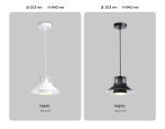Подвесной светильник в стиле лофт TR8172 BK черный E27 max 40W D203*940