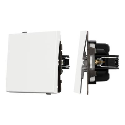 Механизм выключателя одноклавишный проходной SWT-TENDO-MKP1-SFPL-WH (230V, 10A) (Arlight, -)