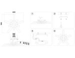 Светильник светодиодный потолочный с пультом FA8906 BK/CH черный/хром 132W 3000K-6400K 620*590*150 (ПДУ РАДИО 2.4G)